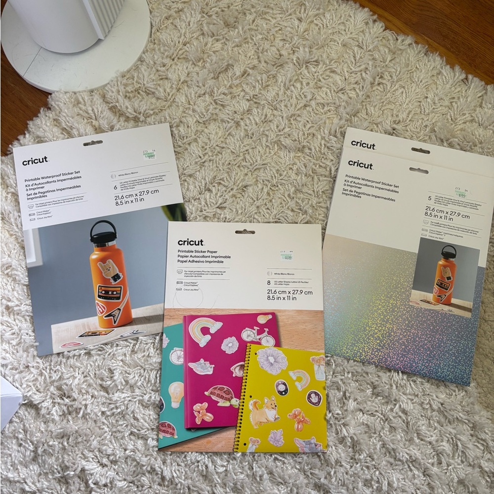 Cricut Printable Sticker Paper Bundle of 4